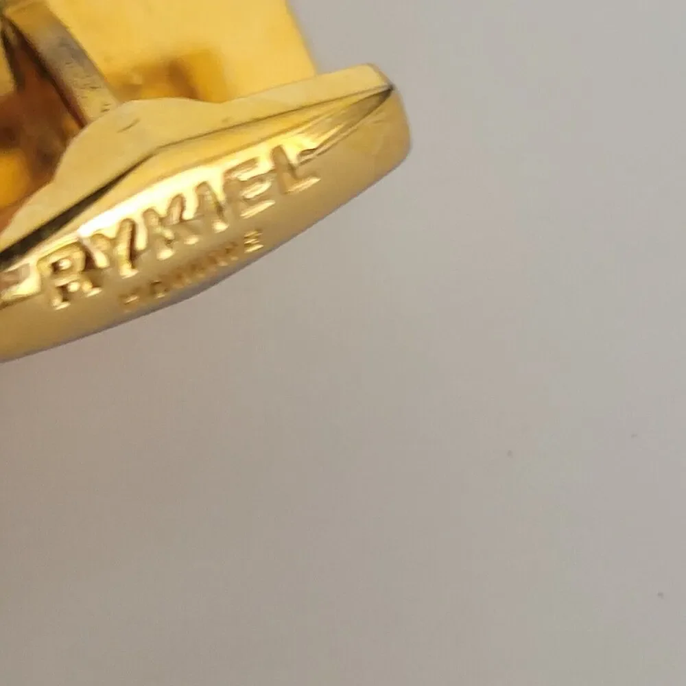 Pierre Cardin Rykiel Valentino Gold Silver Black Tone Logo Cufflinks Lot Of‎ 3